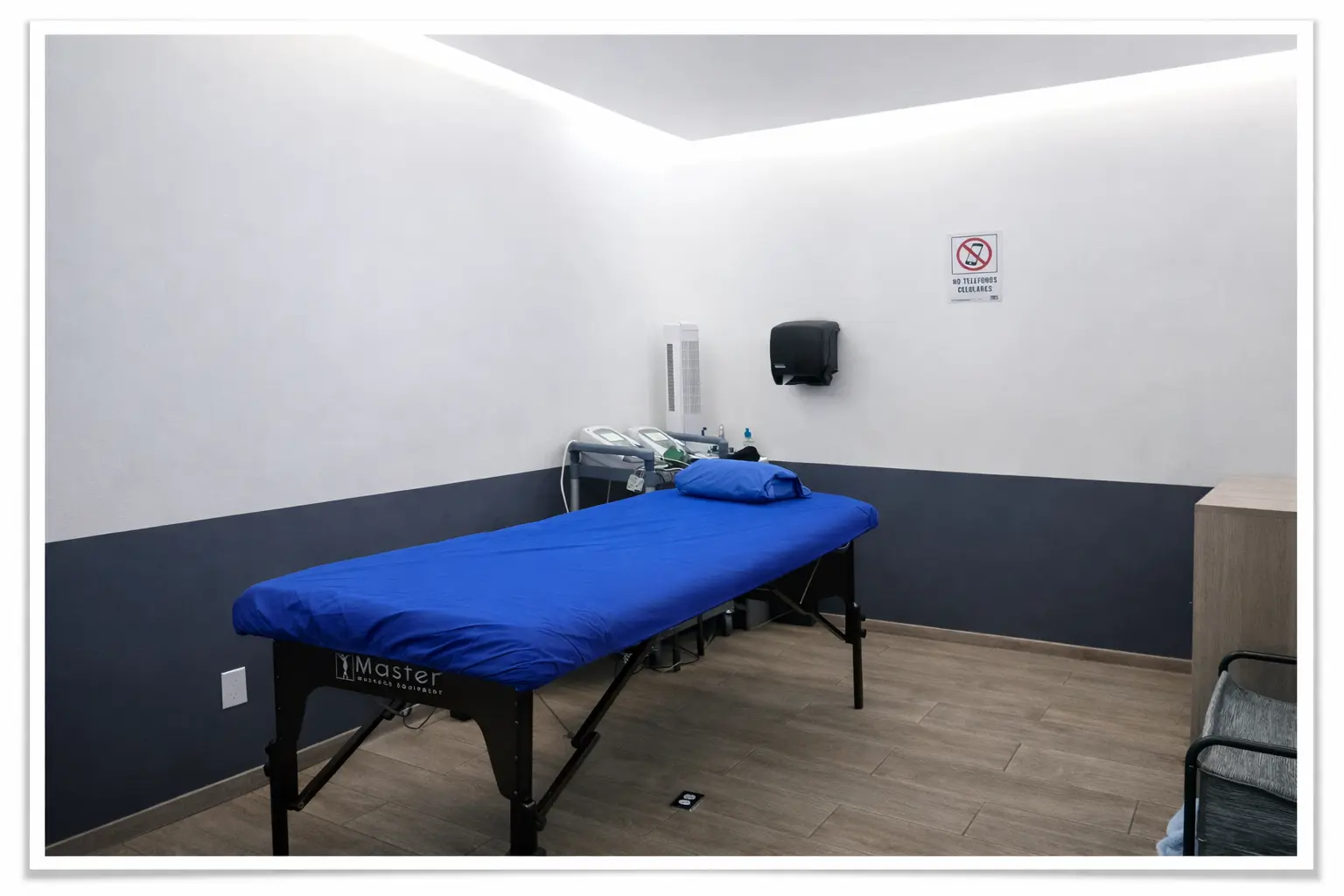 Sala de fisioterapia avanzada en Dolorfin Galerías Coapa – CDMX Sur