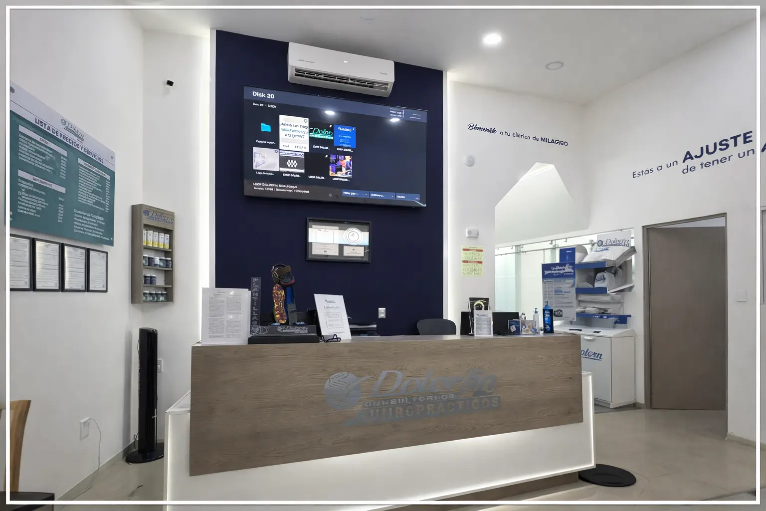 Recepción y área de espera Dolorfin Mérida – Altabrisa