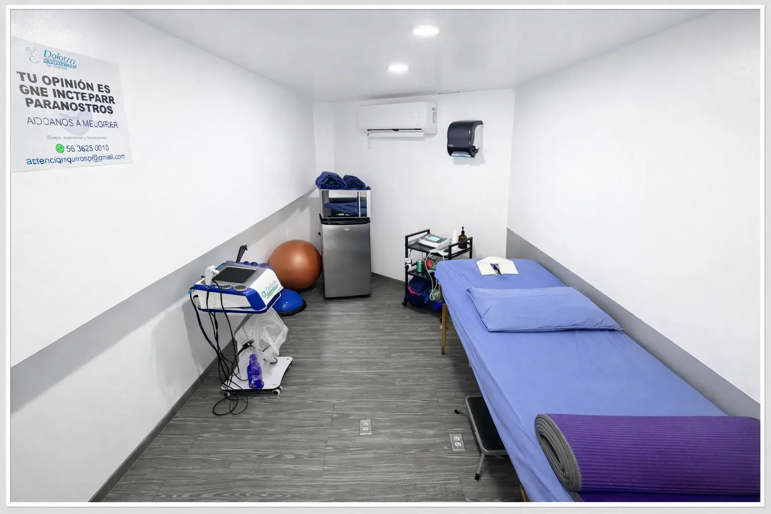 Sala de fisioterapia y rehabilitación en Dolorfin San Jerónimo – Benito Juárez